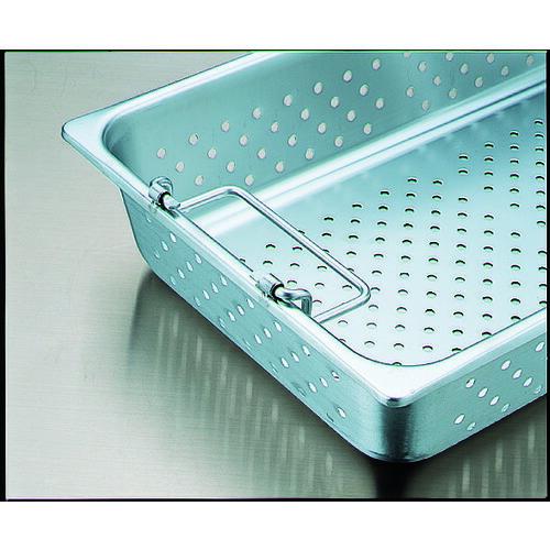 SUGICO ( スギコ産業 ) ハンドル付穴明パン ＳＵＳ３０４ １／２サイズ ３２５×２６５×１００ ( SH-1504GPH )の画像
