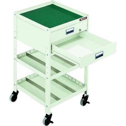 TRUSCO ( トラスコ中山 ) アングル式ツールワゴン ＢＵＷＦ型ワゴン ５００Ｘ５３０ＸＨ９００ ３段 １段引出付 ( BUWF-1 )の画像