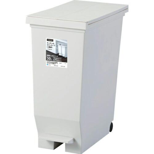 ASVEL エバン 両開きペダルペール30L ホワイト  ( 630392 ) アスベル(株) | 