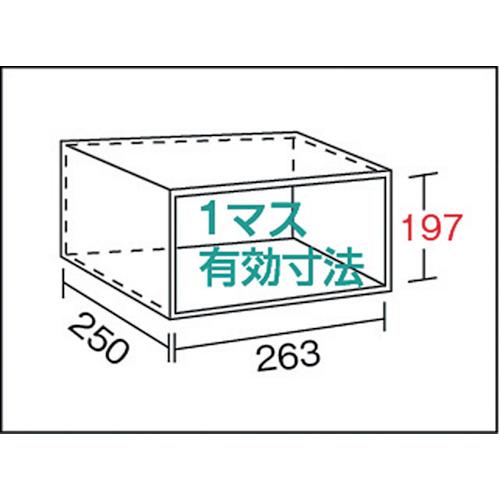 TRUSCO ( トラスコ中山 )　スチール製区分棚　ＫＢ型　コボレ止め付　８８９Ｘ２６４ＸＨ１８０２　３列８段 ( KB-3080 (KBガタ) )_2