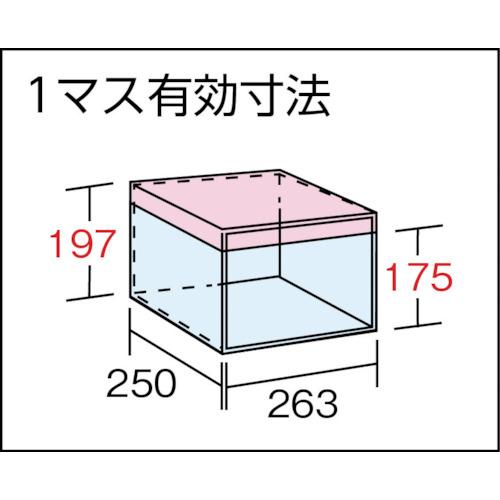 TRUSCO ( トラスコ中山 )　スチール製区分棚　ＫＢ型　コボレ止め付　８８９Ｘ２６４ＸＨ１８０２　３列８段 ( KB-3080 (KBガタ) )_3