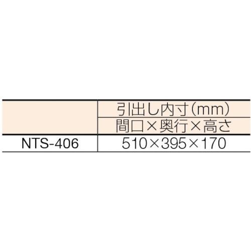 TRUSCO　大型ツールワゴン　1160X550XH1090　NTS-406　トラスコ中山(株)　引出式