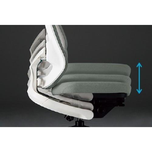 NAIKI ( ナイキ )　事務用チェアー”セリフト”肘なしタイプ ( SLEN512F-PDGR )