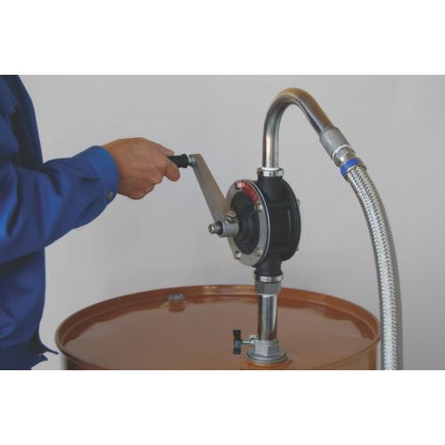 アクアシステム　溶剤・薬品用手廻しドラムポンプ　（ステンレス・樹脂） ( HRP-25-3H )