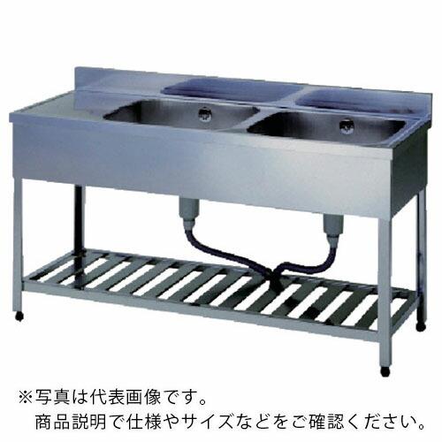 アズマ ( 東製作所 )　二槽水切シンクＢＧ無ホース付右水槽　１８００×４５０×８００ ( KPMC2-1800-R ) (メーカー取寄)