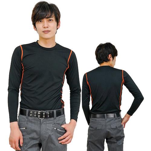 岡潮 超吸汗速乾・冷感シャツ コンプレッション長袖 ブラック M お得な洗い替え2枚セット ( 20016-M-2 ) |  | 01