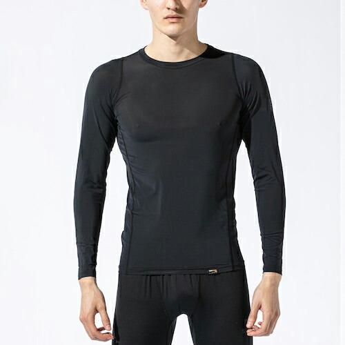 おたふく BT パワーストレッチEVO ロングスリーブ クルーネックシャツ  ( JW-726-BK-LL ) おたふく手袋(株) (メーカー取寄) | 