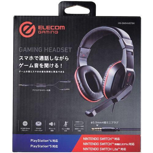 ELECOM ゲーム向けヘッドセット 4極 両耳オーバーヘッド アナログミキサー付 ブラック ( HS-GM04MSTBK ) |  | 01
