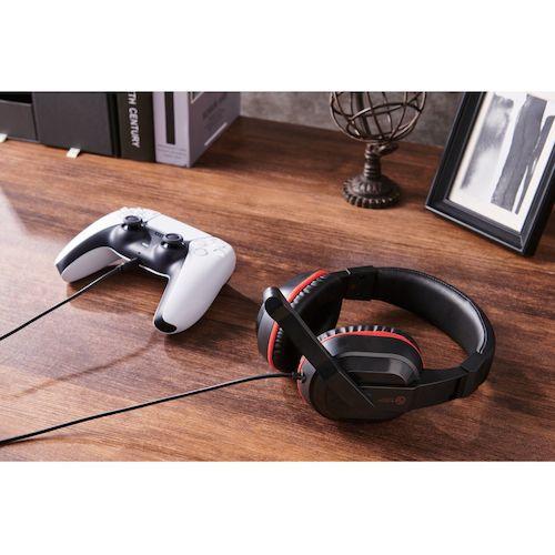 ELECOM ゲーム向けヘッドセット 4極 両耳オーバーヘッド アナログミキサー付 ブラック ( HS-GM04MSTBK ) |  | 02