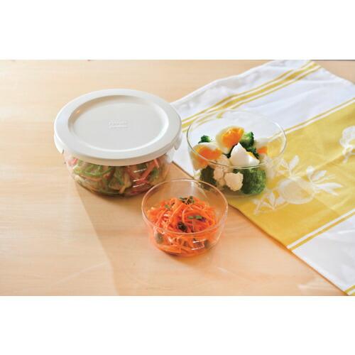 HARIO 耐熱ガラス製保存容器丸3個セット ( MST-3018-OW ) |  | 09