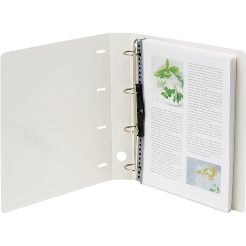 LIHIT A4 D型リングファイル(4穴) 白 ( G1270-0 ) |  | 07