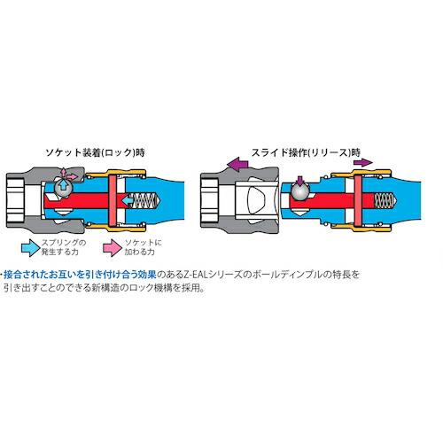 Ko-ken Z-EAL 3/8"(9.5mm)SQ. ロッキングエクステンションバー 全長125mm  ( 3760LZ-125 ) (株)山下工業研究所 |  | 01