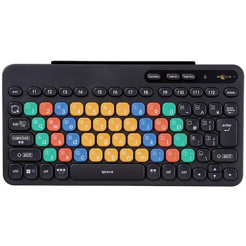 ELECOM パソコン学習用キーボード Bluetooth Win/ChromeOS用 メンブレン式 ミニ 抗菌 ( TK-FS10BMKBK ) |  | 02