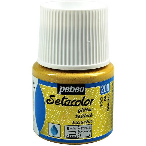 Pebeo 布用水性アクリル絵具セタカラーグリッター 45ml ゴールド ( 329208 ) ペベオ・ジャポン(株) | 