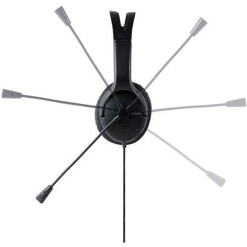 ELECOM 有線ヘッドセット 指向性マイク ノイズキャンセリング USB-A 大型 1.8m ブラック ( HS-HP07SUBK ) |  | 03