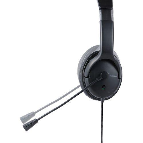 ELECOM 有線ヘッドセット 指向性マイク ノイズキャンセリング USB-A 大型 1.8m ブラック ( HS-HP07SUBK ) |  | 05