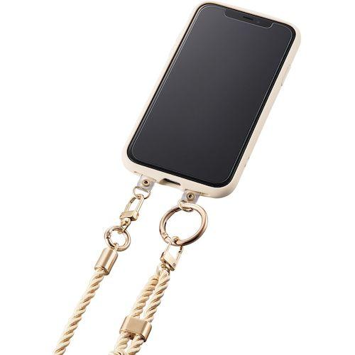 ELECOM スマホショルダーストラップ ストラップホールシート付属 &Me リングタイプ ベージュ ( P-STSDH2RGBE ) |  | 02