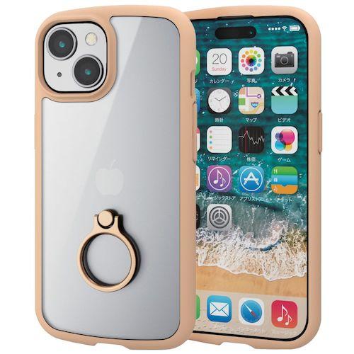 ELECOM iPhone15用タフスリムライトケース フレームカラー リング付 ストラップシート付 カフェオレ ( PM-A23ATSLFCRBE ) |  | 03