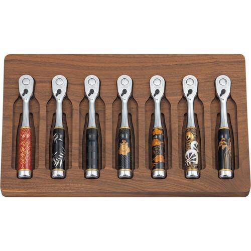 nepros nepros neXT Walnut 漆ラチェットハンドルセット[7点] ( NTX907JWA ) 京都機械工具(株) (メーカー取寄) |  | 01