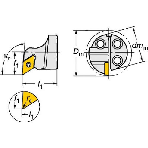 SANDVIK ( サンドビック )　コロターンＳＬ　コロターン１１１用カッティングヘッド（４１０） (570-SDUPL-20-07 (410))_1