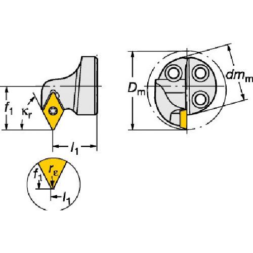 SANDVIK ( サンドビック )　コロターンＳＬ　コロターン１１１用カッティングヘッド（４１０） ( 570-SDXPR-20-07-E (410) ) (メーカー取寄)_1