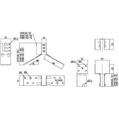 DAIDOHANT ( ダイドーハント )　棟キュンパワー（棟金具）　Ｄ４０−６０　（ケース売：５０個） ( 00045600 ) (メーカー取寄)_1
