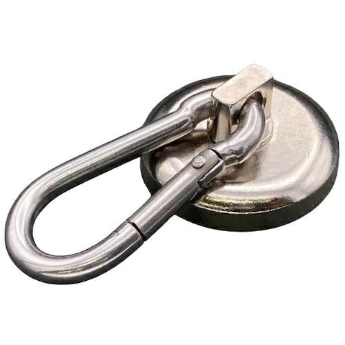 ラクテム 強力マグネット カラビナフック型 Φ36 ゴム付 ( MHMK36 ) | 