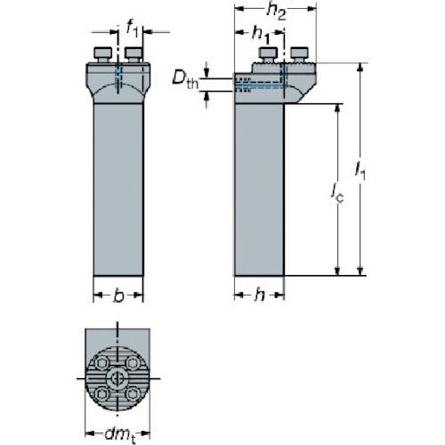 SANDVIK ( サンドビック )　コロターンＳＬ　シャンクアダプタ（４８０） (570-32NG-3232 (480))_1