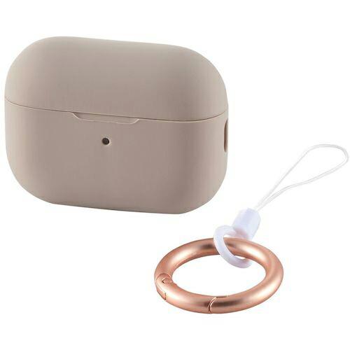 ELECOM AirPods Pro 第2世代対応シリコンケース &Me カラビナ付き グレージュ ( AVA-AP4SCGB ) | 