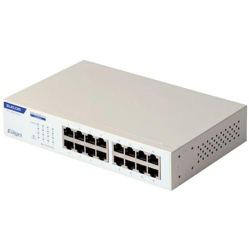 ELECOM 法人向けスイッチングハブ アンマネージ Giga 16ポート 3年保証 ( EHB-UG2B16-S ) | 