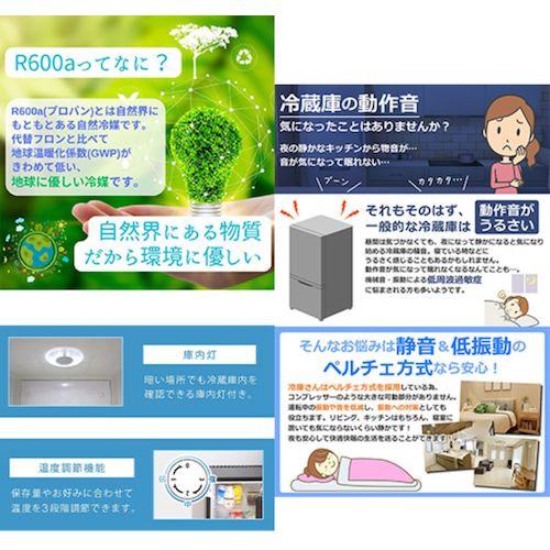 グリーンクロス ミニ冷蔵庫 20L ペルチェ式 無音 3段階温度調節 仕切り棚の調節可 ホワイト ( 6300051861 ) |  | 05