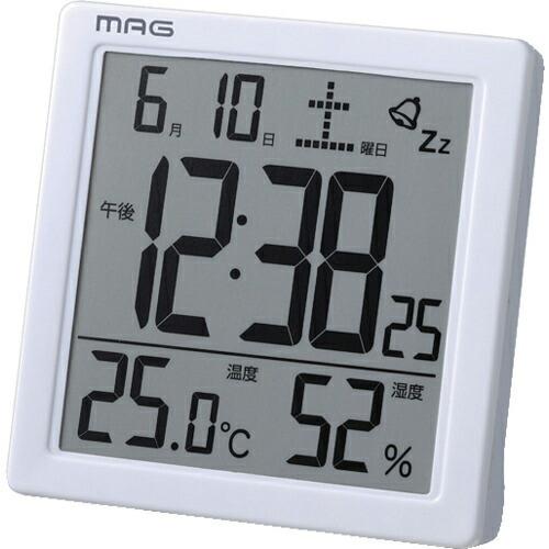 MAG デジタル目覚まし時計 カッシーニ ホワイト T-726WH-Z ( T-726 WH-Z ) ノア精密(株) | 