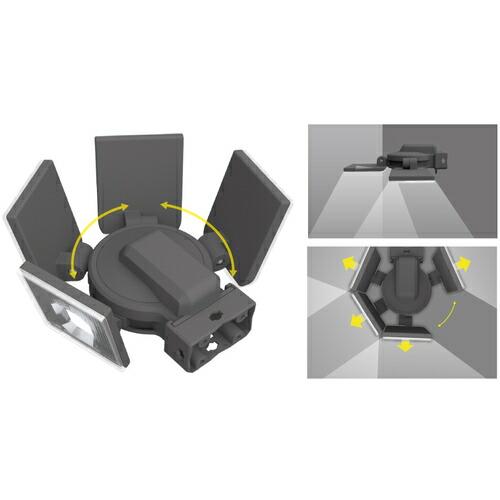 musashi 7.5W×4灯スライド型 LEDソーラーセンサーライト ( S-400L ) |  | 01
