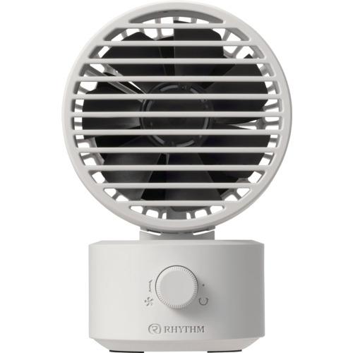 RHYTHM 卓上扇風機 静音 小型 USB給電式 自動首振り 強力 DCモーター 2重反転ファン デスクファン お手入れ簡単 Silky Wind Mini ライトグレー ( 9ZF038RH08 ) |  | 03