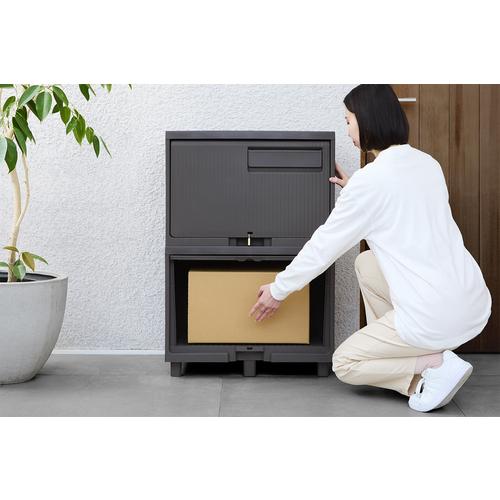 TENMA 宅配ボックス 積み重ねても受け取れる宅配ボックス ダークグレー ( 110015938 ) |  | 10