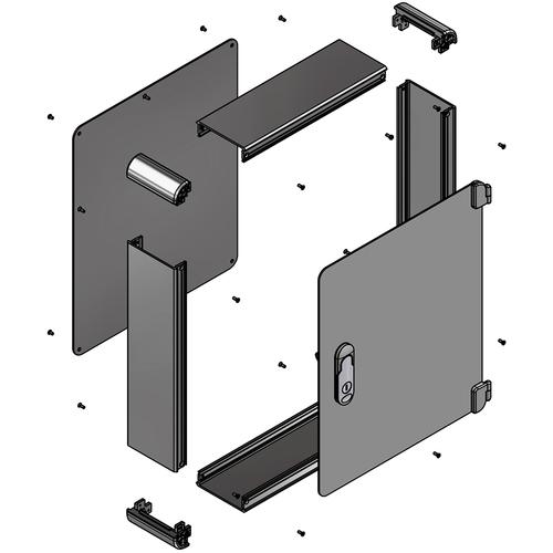 タカチ ( タカチ電機工業 )　開閉式アルミコントロールボックス ( AUH177-43-36NSS ) (メーカー取寄)_2