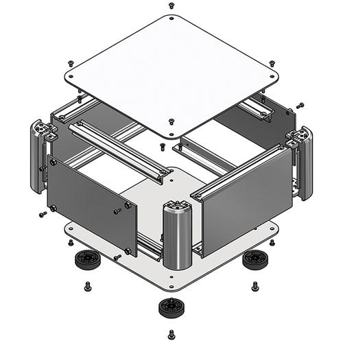 タカチ ( タカチ電機工業 )　パネル脱着アルミサッシケース ( AUP177-20-43RH-SS ) (メーカー取寄)