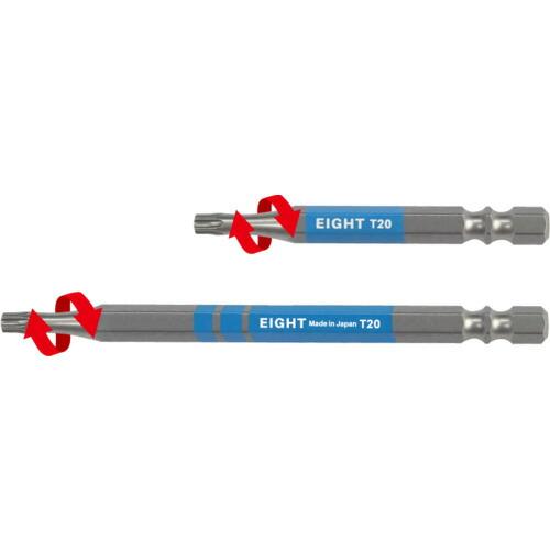 EIGHT トーションビット EX/IMPACT TORXカラービット単品 T10×100mm 差込溝9mm&13mm ( EA-310C T10 X 100 ) |  | 01