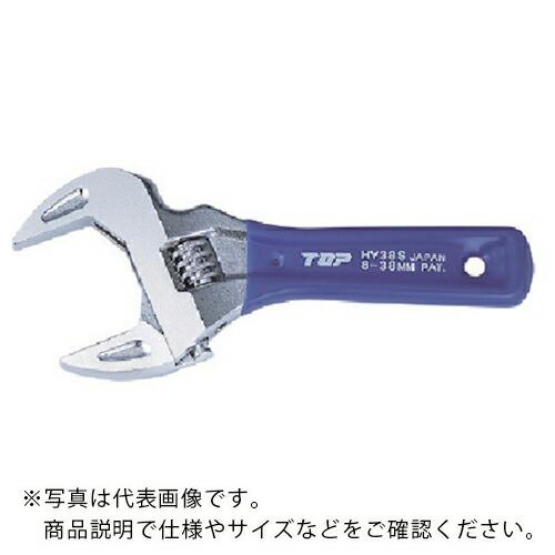 TOP 薄型軽量ワイドモンキレンチ ショートエコワイド 口開8~30 シール付 ( HY-30SH ) | 