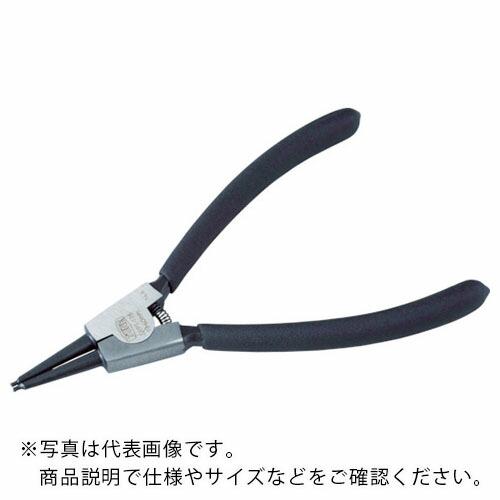 TONE スナップリングプライヤ(ストレートタイプ 軸用) 全長140mm リング使用範囲3~10mm ( SRPS-125F ) TONE(株) | 