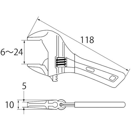 エビ ポケットモンキーレンチX グリップ ( UM24XDS ) (株)ロブテックス |  | 01