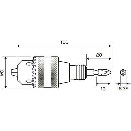 【SALE価格】アネックス ビット交換式ドリルチャック 1.5~10mm ( AKL-250E ) |  | 10