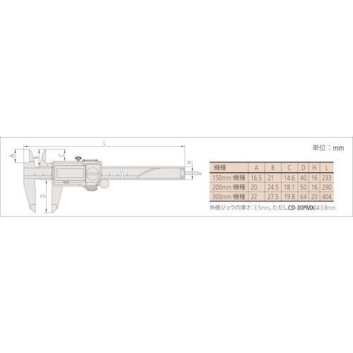 ＭＩＴＵＴＯＹＯ　ＡＢＳクーラントプルーフキャリパ（５００−７１２−２０） (CD-P15M)_2