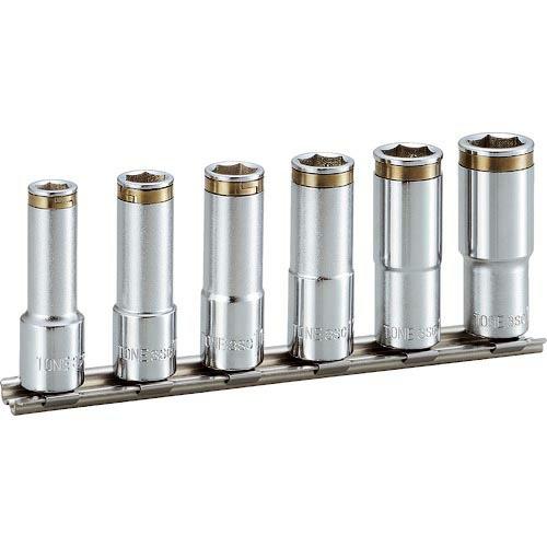 【SALE価格】TONE ナットキャッチディープソケットセット(6角・ホルダー付) 6pcs ( HSCL306 ) | 