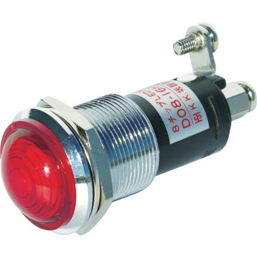 サカズメ ランプ交換型超高輝度LED表示灯(AC200V接続) 赤 Φ16 ( DO8-16HMJ-AC200V-R/R ) (株)坂詰製作所 | 