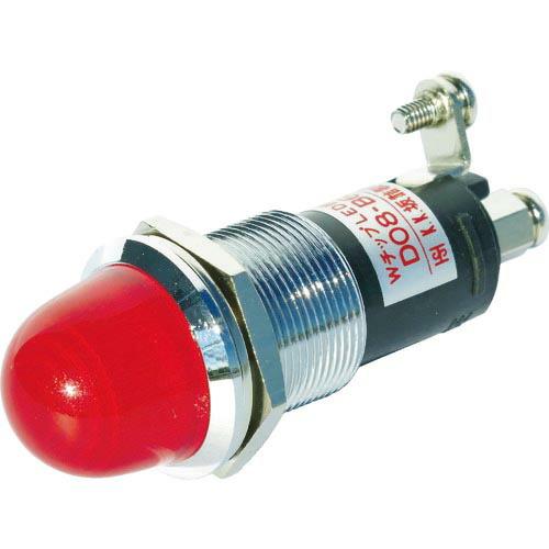 サカズメ ランプ交換型LED表示灯(AC/DC24V接続) 赤 Φ16 ( DO8-B6M-AC/DC24V-R/R ) (株)坂詰製作所 | 