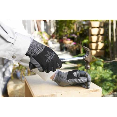 SHOWA ニトリルゴム背抜き手袋 組立グリップ3双パック ブラック Mサイズ ( NO370-M-3PBK ) |  | 04