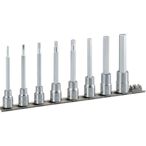 TONE ロングヘキサゴンソケットセット(ホルダー付) 8pcs 差込角9.5mm ( HH308L ) TONE(株) | 