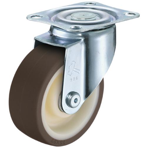 【SALE価格】ハンマー 軽量薄板鋼板製旋回式ウレタンキャスター(ナイロンホイール・ボールベアリング)75mm ( 460S-UBB75 ) ハンマーキャスター(株) | 