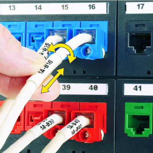 【SALE価格】PANDUIT 熱転写ハンディプリンタ用回転ラベル 黄 印字部25.4mmx12.8mm ラベル数100枚  ( R100X150V8C )(10個セット) |  | 02